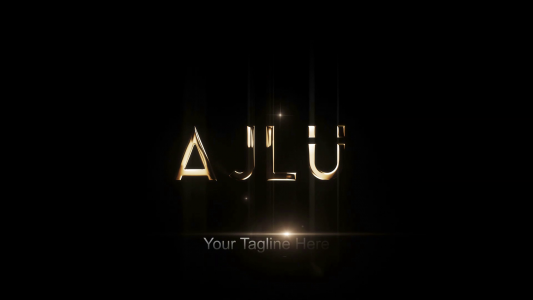 elegant gold logo animation