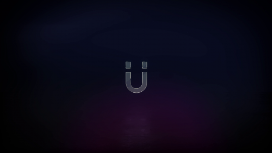 rotational glitch logo animation