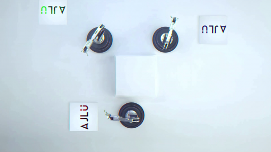 robotic arms logo animation